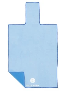 NEW Salt & Honey Non-Slip Pilates Reformer Towel and Workout Mat - Blue - Picture 1 of 5