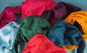 Handwoven Broad Cotton Headband Boho Hair Band Head Scarf Wrap Bright Colors - Picture 1 of 2