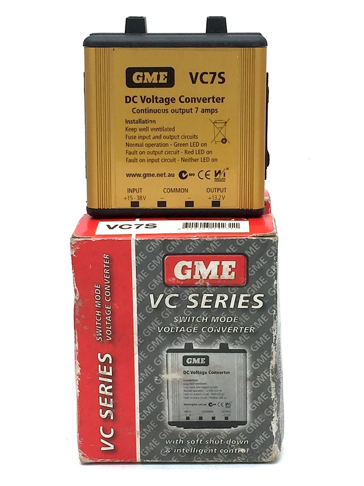 Convertidor de voltaje GME DC VC7S +15V-38V 24V a 13,2V para radios CB y UHF Foto 1 de 4