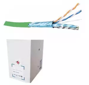 CABLE DE CONEXIÓN TRENZADO CAT 6a S-FTP LSZH (CAJA DE 305M) - VERDE - Imagen 1 de 1