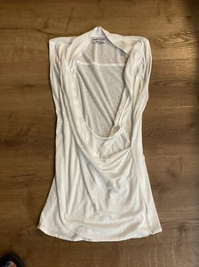 Michael Stars One Size Fits Most White Cotton Modal Rouched Tank - Picture 1 of 6