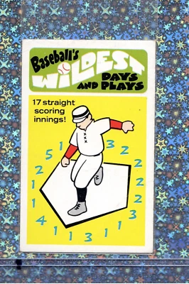 1973 Fleer Baseball's Wildest Days and Plays #37 17 Straight Scoring Innings! - Image 1 of 2