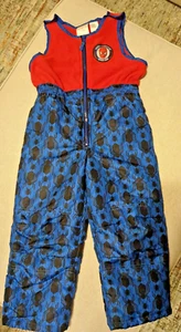 Spiderman Kids Size 4 Pants Snow Ski Fleece Bib Overalls Zip Up Insulated - Picture 1 of 8