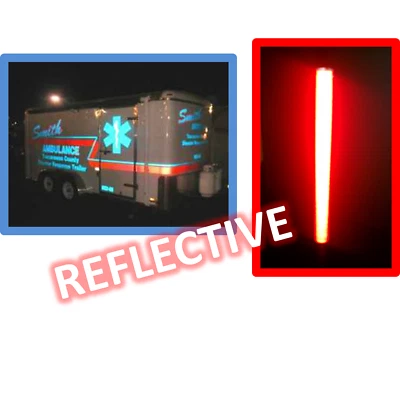 Letrero cortador adhesivo vinilo reflectante grado diamante 3M ROJO 15" X 36" lotes Foto 1 de 4