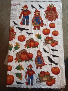 Tessuto applique autunno paese 1 parte. Spaventapasseri in cotone taglio e cucitura pannello - Foto 1 di 4