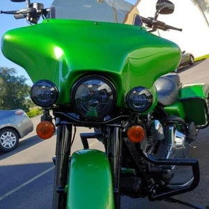 2x 4.5" LED Spot Fog Passing Lights Driving Lamps For Harley Touring Road King - Picture 1 of 12