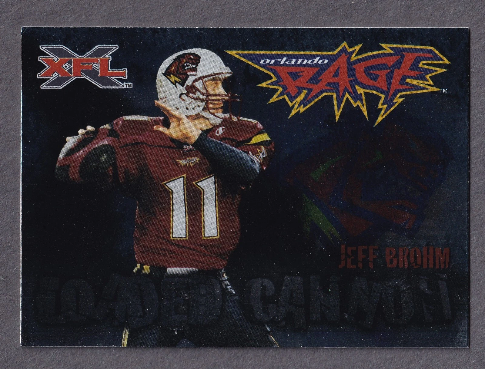 2001 Topps XFL Loaded Cannon #4 Jeff Brohm EXMT 2396