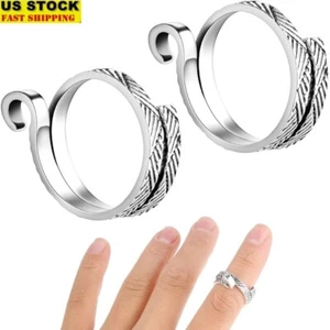 Adjustable Crochet Loop Ring Metal Finger Holder Yarn Guide Finger Accessories - Picture 1 of 9