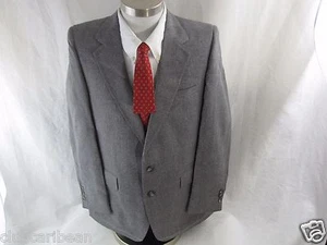 Men's Suit Single Breasted 2 Buttons 2 Piece Black Striped Classic Fit 40w/34R - Picture 1 of 11