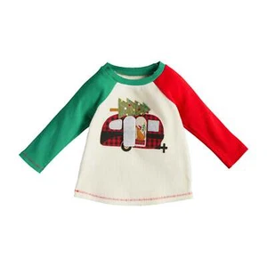 Mud Pie Christmas Holiday Alpine Boy Camper Tees Top Shirt - Picture 1 of 1
