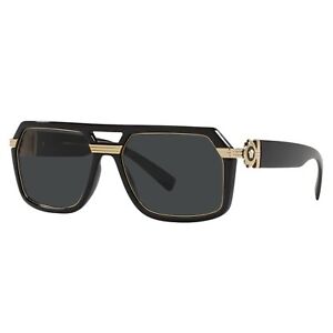 Czarno-ciemnoszare okulary przeciwsłoneczne Versace VE4399