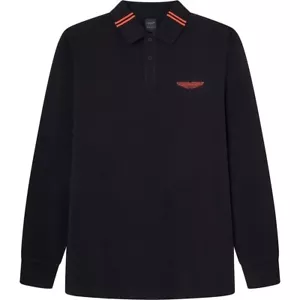Nuevo Polo Para Hombre Hackett Aston Martin Alas Elásticas Manga Larga Repujado - Imagen 1 de 13