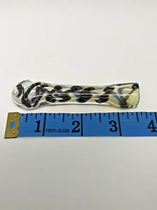 FLOWER TOBACCO ONE HITTER BLOWN GLASS HEAVY HAND ART PIPA BOWL USA 3.5” CHILLUM  - Picture 1 of 12