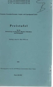 Preistafel für die Beförderung von Personen, Hunden, Fahrrädern und Reise 133925 - Picture 1 of 1