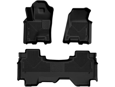 Husky Weatherbeater Floor Mats Fit 2025 Ram 1500 Quad Cab Front/2nd Row 3pc Blk - Image 1 of 4