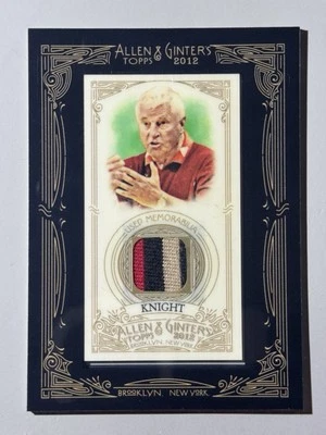 Bob Bobby Knight 2012 Topps Allen Ginter's Framed Mini Relic 3 Color Game Used - Image 1 of 3
