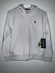 U.S. Polo Assn, Reißverschluss, Fleece, Hoodie, Jungen Large (10-12), Neu mit Etikett - Bild 1 von 4