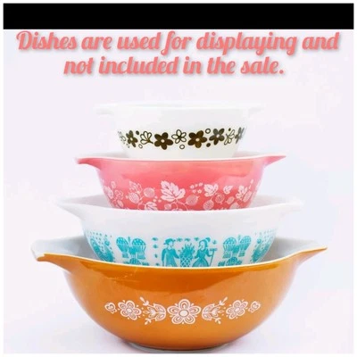 10" STANDS 4 sets of Pat.Pend. Pyrex display Bowl STANDS ONL Rare HTF NO BOWLS