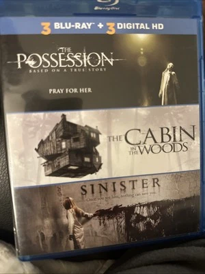 The Possession/Cabin in the Woods/Sinister (Blu-ray, 2012, 3-Disc) NO DIGITAL  - Image 1 of 2