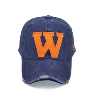 Embroidery Letter W Baseball Cap Snapback Caps Bone casquette Hat Distressed - Picture 1 of 7