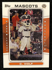 2013 Topps Pro Debut MASCOTS C. WOLF Patch Card #MAS-CW /120 !!!  ERIE SEAWOLVES