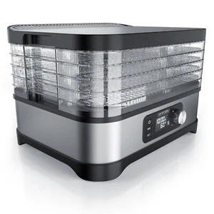 Arendo elektrischer Dörrautomat 400W Timer bis zu 24h 35° - 70° C 5 Fächer - Bild 1 von 6