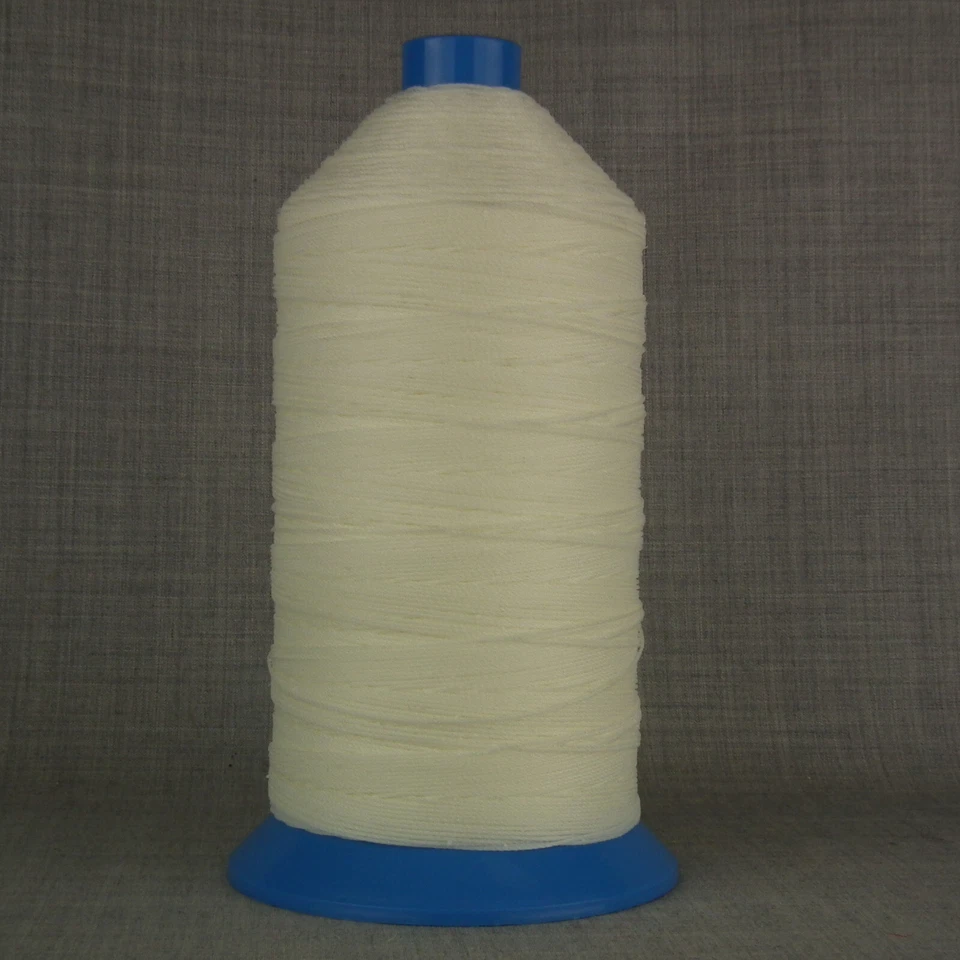 VERY THICK HEAVY DUTY BONDED NYLON SEWING THREAD 6 TKT 2,000m NAT WHITE 500 TEX - Image 1 of 1
