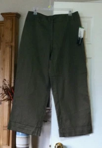 Adorable Karin Stevens Sport Women's Olive Green Pants Sz. 10 - Picture 1 of 12