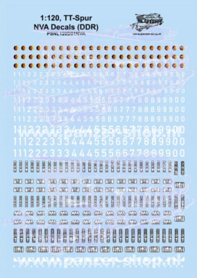 PANZER-SHOP.NL NVA (DDR) Decals, Spur TT, 1:120, Panzer-Shop Premium Decals, Militar