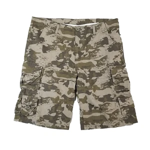 Unbranded camo cargo shorts Men's 40 x 12 green brown heavy cotton outdoor Urban - Picture 1 of 13