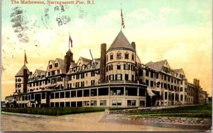 Postal Narragansett 1909 Mathewson Hotel Rhode Island D59 - Imagen 1 de 2