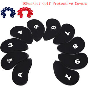 10pcs Neopren Golf Club Putter Kopfbedeckung Keil Eisen Schutz Kopfbedeckung