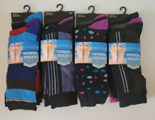 12 Pairs DESIGNER Mens Socks Poly Cotton Mens Socks Size 6-11