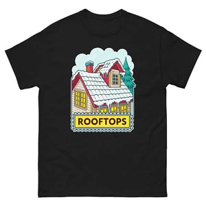 Rooftops Mountain Ski Resort Town T-Shirt - Picture 1 of 13