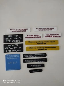 Boeing 737 style MIP decals set for flight simulation Cockpit builders - Picture 1 of 2