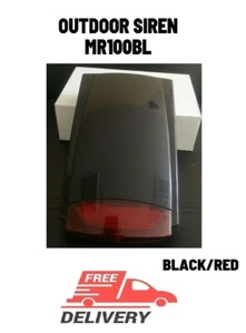 Outdoor siren MR100RL Security Alarm Black/Red with built-in backup battery NEW - Picture 1 of 5