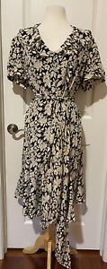 Lauren Ralph Lauren Plus Floral Belted Silk  Dress- Sz-20W~Beautiful~