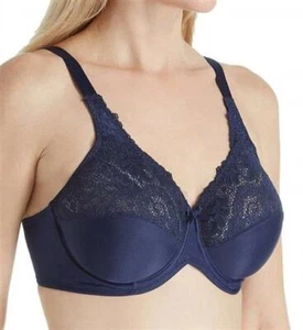 NWOt Lilyette 36DDD Comfort Lace Underwire Minimizer Bra 0428 Navy Blue #90216 - Picture 1 of 1