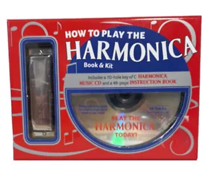 How To Play Harmonica Kit Includes CD 10 Hole Key Of C Harmonica & Instructions - Picture 1 of 7