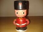 Vintage wooden eggcup in the shape of a Royal London Guard. Missing nose. (C24)