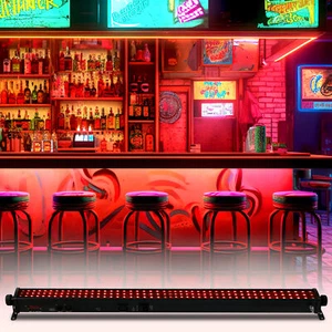 TCFUNDY DJ Wall Wash Light Bar 144 LED RGB DMX Stage Party Strobe Bar Lighting - Picture 1 of 9