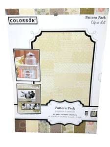 Nuevo Paquete Nuevo de Lote Antiguo Colorbook 8.5" X 11" Café' Au Lait Pattern - 50 Papeles / 25 Patrones - Imagen 1 de 8