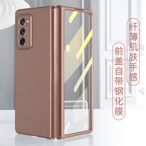 Luxury Hybrid Tempered Glass Hard PC Phone Case For Samsung Galaxy Z Fold 2 5G - Imagen 1 de 10