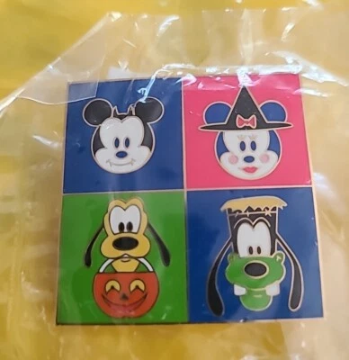 Prendedor LE de Halloween 2002 exclusivo del elenco de Disney de colección - Mickey Goofy Minnie - (A1) Foto 1 de 2