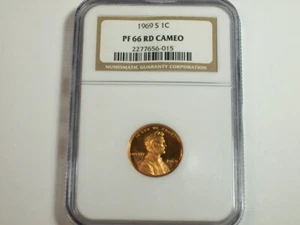 1969-S Lincoln Cent NGC PF-66 Red Cameo SN6766 - Picture 1 of 4