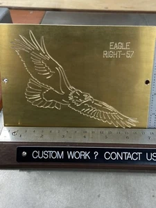 "PLACA MAESTRA DE LATÓN ORIENTADA A LA DERECHA EAGLE 5"" X 7"" PARA BANDEJA DE FUENTES GRABADORA HERMES NUEVA" - Imagen 1 de 12