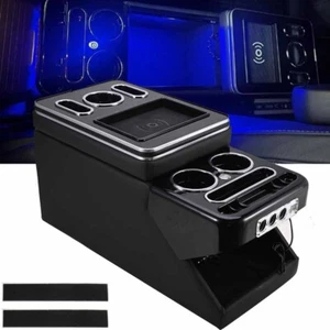 Mittelkonsole für Mercedes Vito Aufbewahrung Staufach Led USB Ablage schwarz V2 - Afbeelding 1 van 14