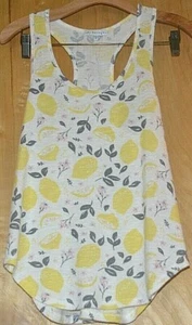 Women's PJ SALVAGE Pajama Tank Top Racer Back Ivory Tossed Lemons Size Medium - Picture 1 of 2