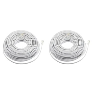 2 Pieces Telefonkabelverlängerungskabel Schnurtelefon Telefonleitung - Zdjęcie 1 z 12