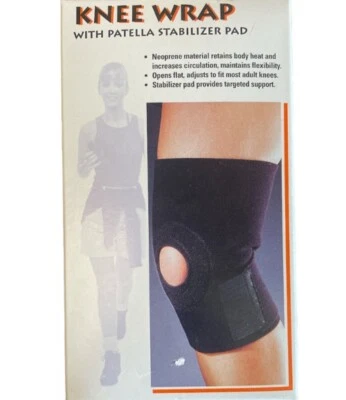 Soporte de rodilla de neopreno Champion con estabilizador de rótula soporte envolvente ajustable Foto 1 de 4